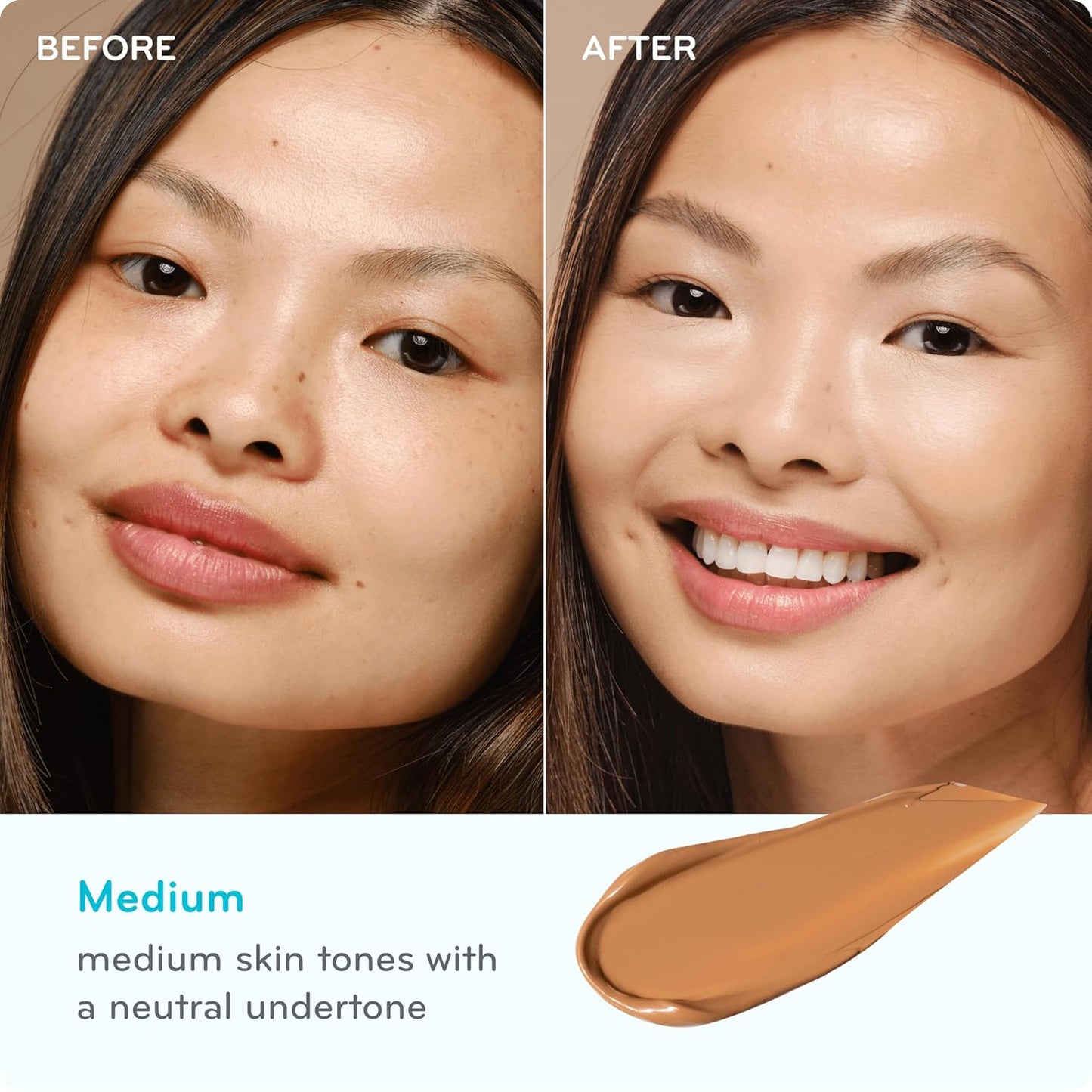 Perfect Glow BB Cream SPF 30 - Luminous Matte Tinted Moisturizer with SPF - Korean Skin Care Formula with Goji & Hawthorn Berry to Hydrate, Brighten & Even Skin - Medium (1.4 Oz)